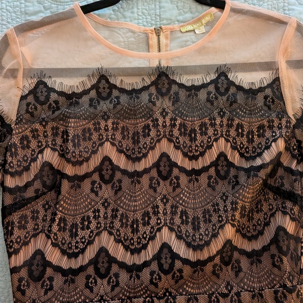 Gianni Bini Black Lace Special Occasion Dress - Picture 4 of 6